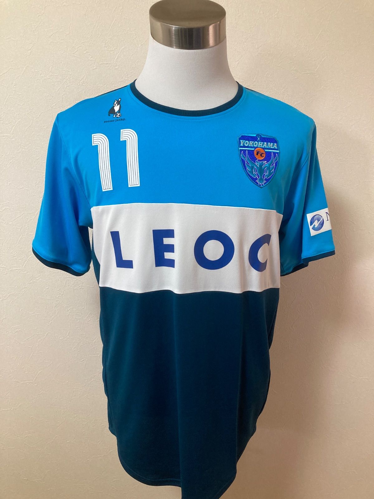 soccerjunky】2015横浜FCレプリカユニフォーム(H)【11三浦知良サイン入