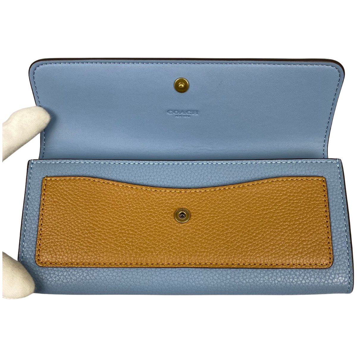 COACH コーチ ミラ ロング フラップ ウォレット・カラーブロック 長