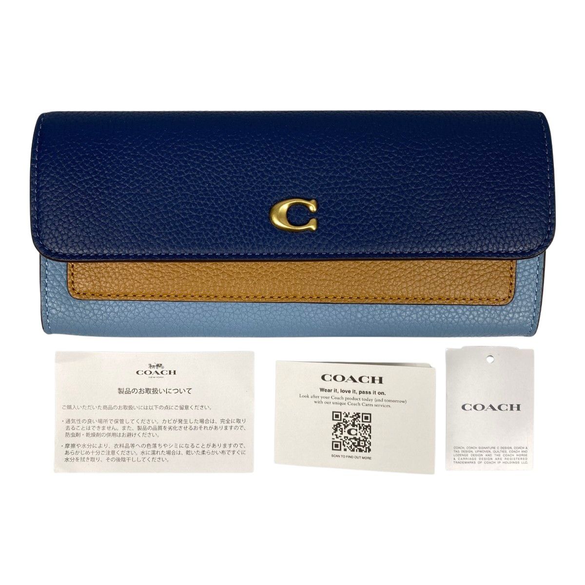 COACH コーチ ミラ ロング フラップ ウォレット・カラーブロック 長