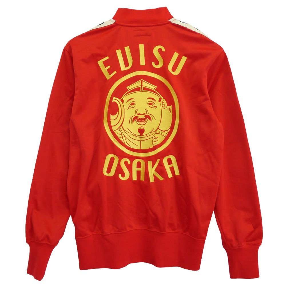 ＊YAMANE EVISU ライン 戎様 カモメ 刺繍 トラックジャケット 42 EVISU エヴィス yamane 袖ライン 家紋 カモメ 刺繍 トラック