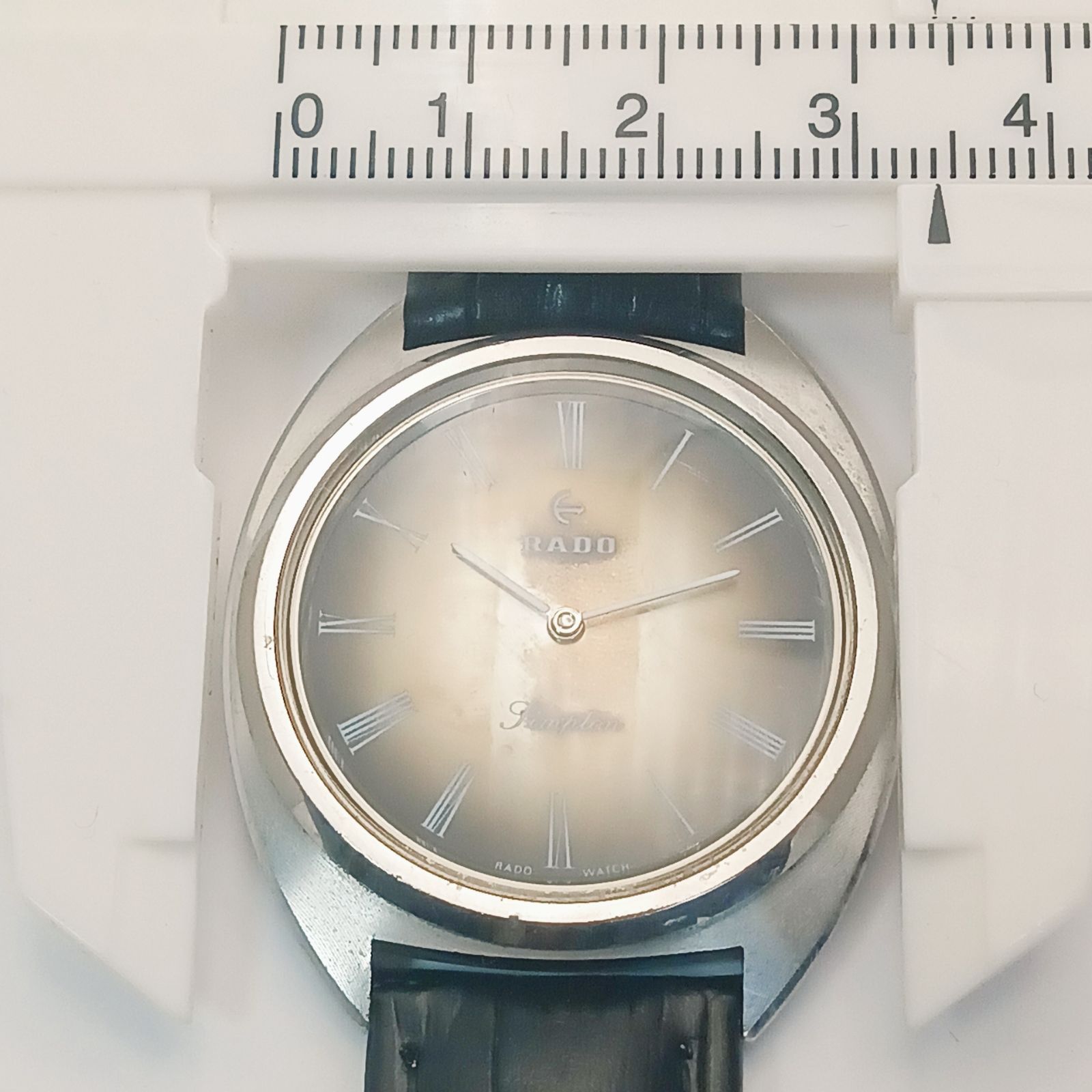送料360円 ラドー 腕時計 Simplon ローマン シルバー金具 手巻き メンズ 社外ベルト 稼働 RADO QT124-61 同梱NG ラドー RADO シンプロン Timer BH0606257 Roll