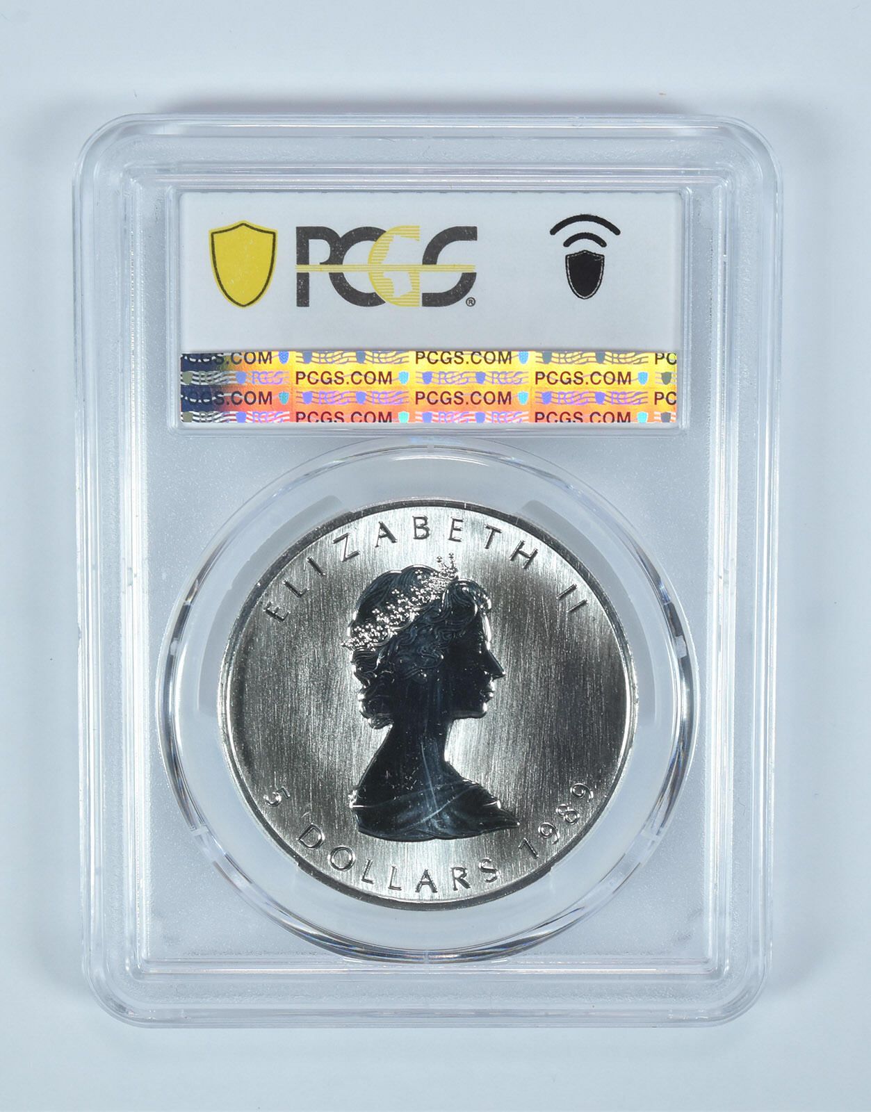 1989年カナダ5ドル銀貨メープルリーフMS68 PCGSブルーラベル - メルカリ