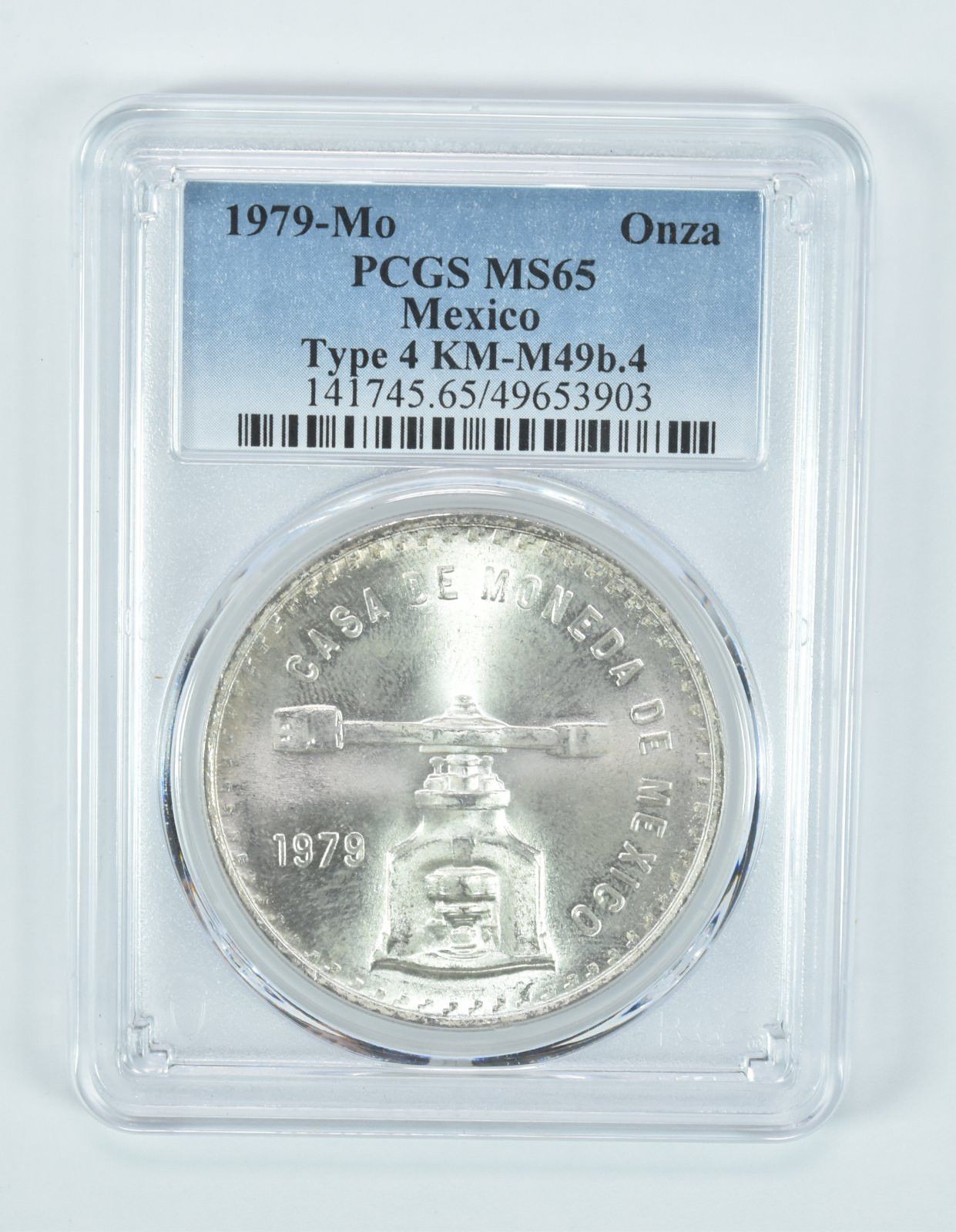 1979年 モ・メキシコ 1 オンザ シルバー MS65 PCGS ブルーラベル