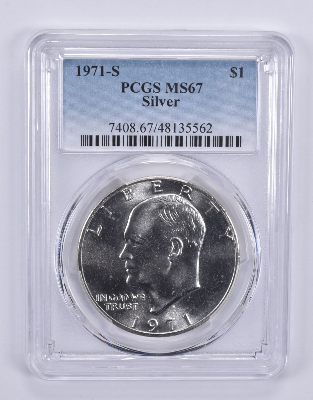 1971-S アイゼンハワー 1ドル シルバー MS67 PCGS ブルーラベル - メルカリ
