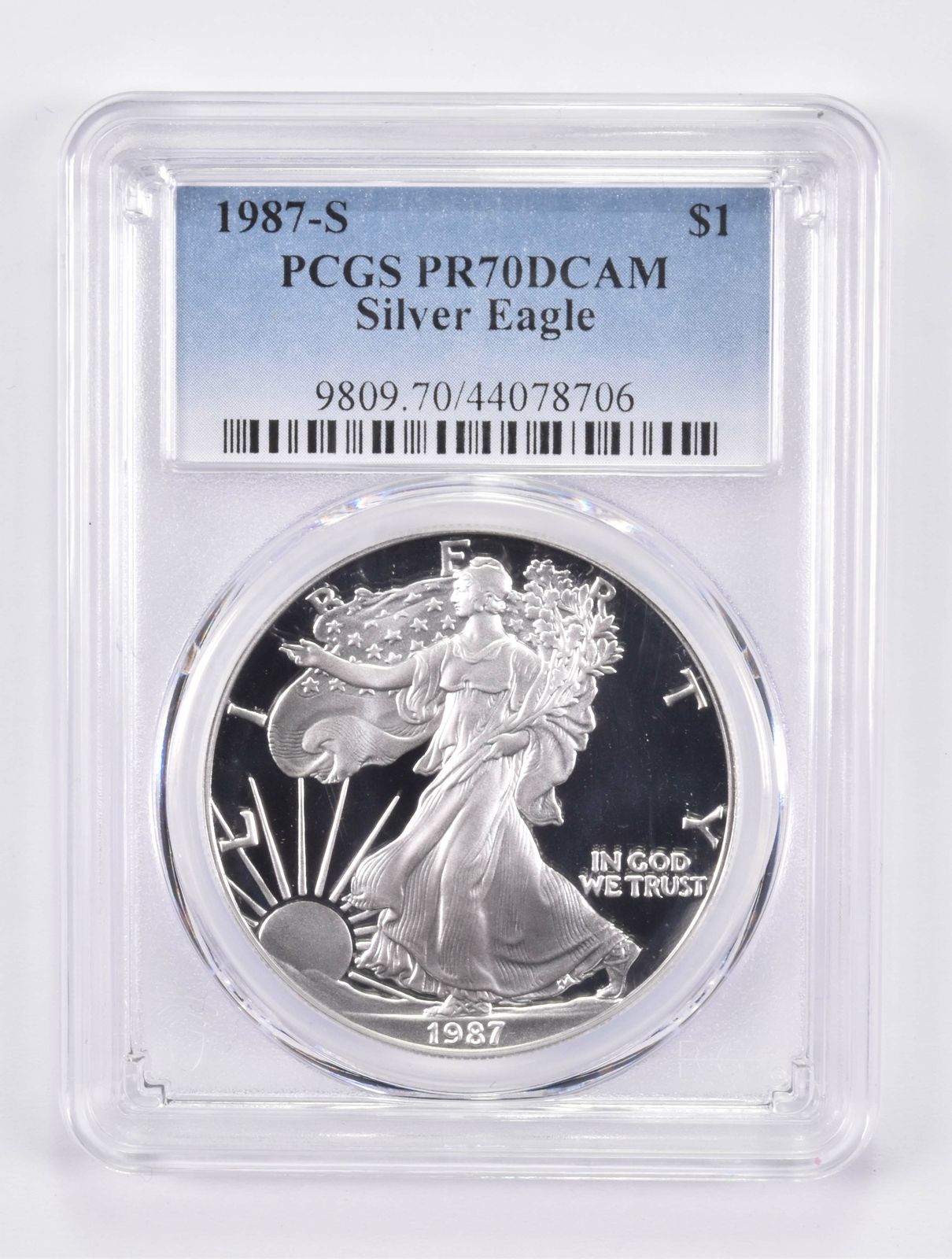 PR70 1987-S DCAM アメリカンシルバーイーグル PCGS ブルーラベル
