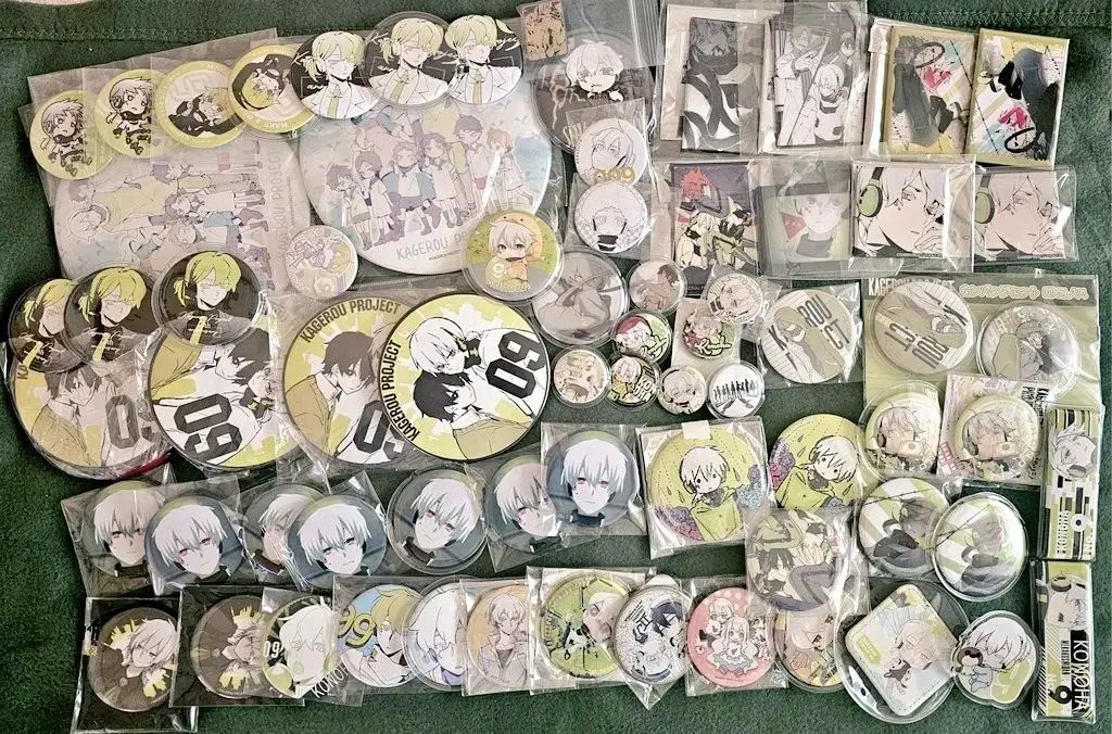 ハート缶バッジ　8点セットまとめ売り　カゲロウプロジェクト　カゲプロ ハート缶バッジ 8点セットまとめ売り カゲロウプロジェクト カゲプロ