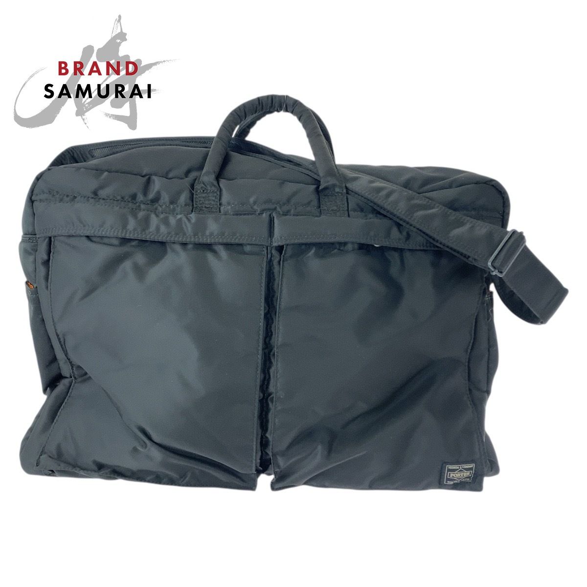 美品 PORTER ポーター タンカー ブラック 黒 オレンジ シルバー金具