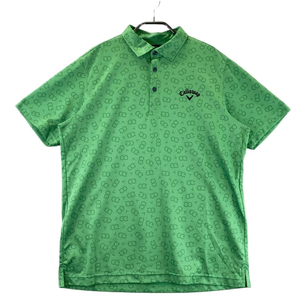 Callaway オリーブグリーン ポロシャツ LLサイズ サイズ：LL CALLAWAY キャロウェイ 2024年モデル フロントロゴ 半袖