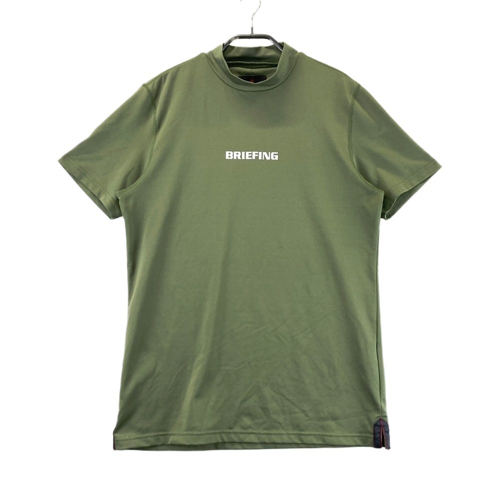 BRIEFING ハイネックシャツ Mサイズ カーキ サイズ：M BRIEFING GOLF ブリーフィング ハイネック半袖Tシャツ