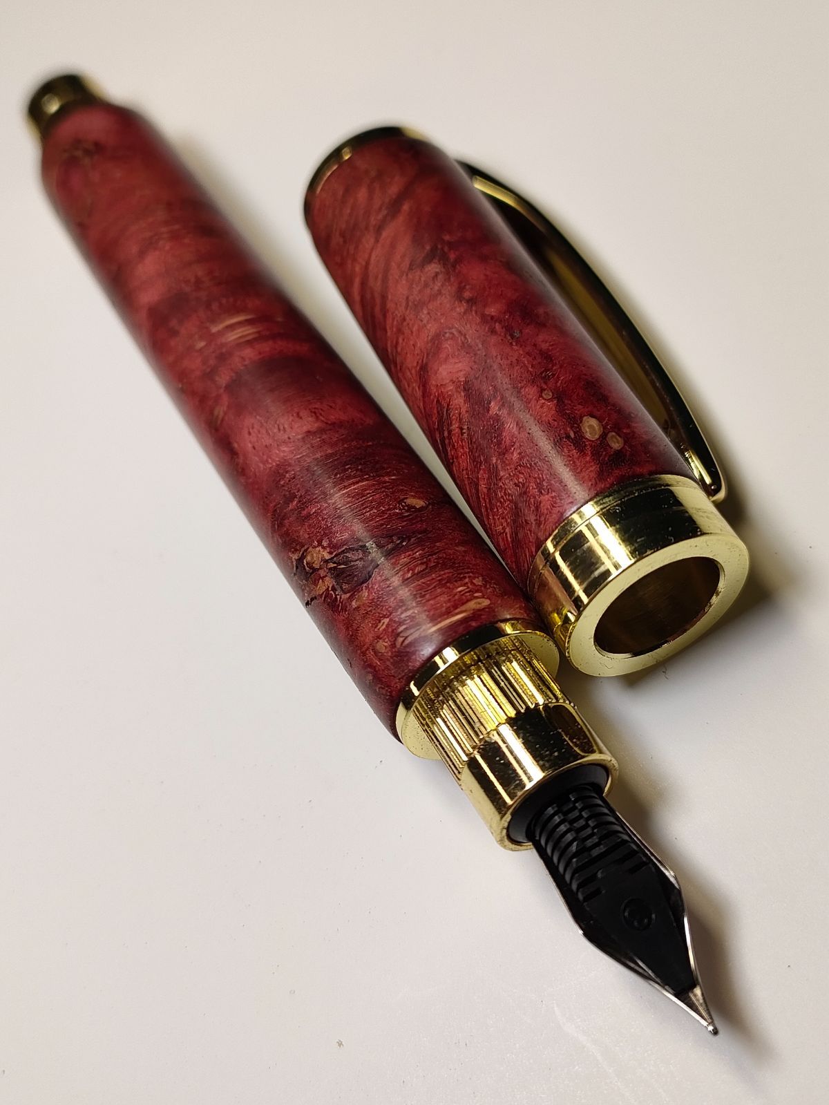 メープルバール（スタビライズドウッド）】グラデュエイト万年筆