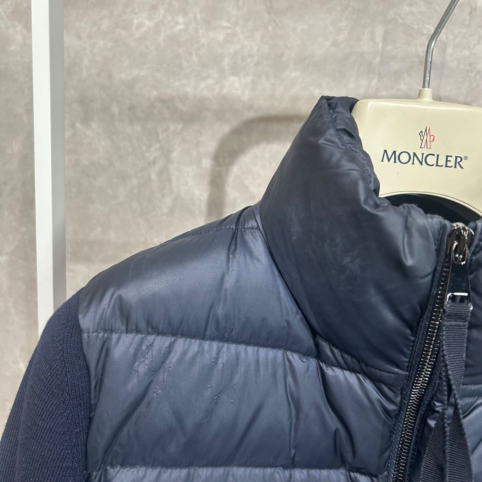 MONCLER モンクレールダウンニットジャケットネイビーxs - メルカリ