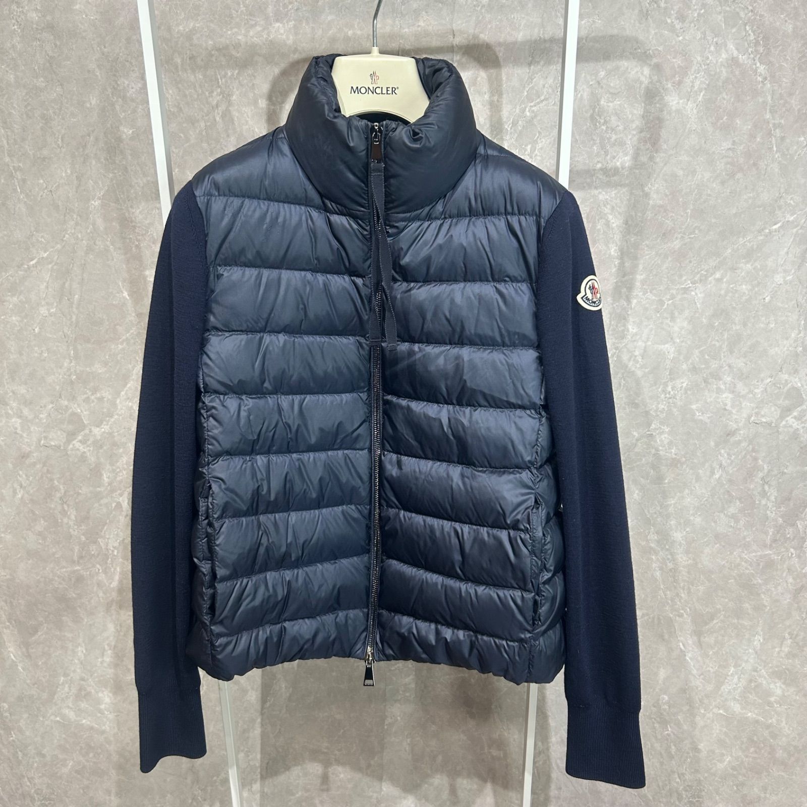 MONCLER モンクレールダウンニットジャケットネイビーxs - メルカリ