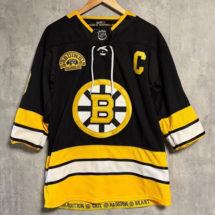 NHL Boston Bruinsボストンブルーインズ100周年記念ゲームシャツユニフォームアイスホッケー