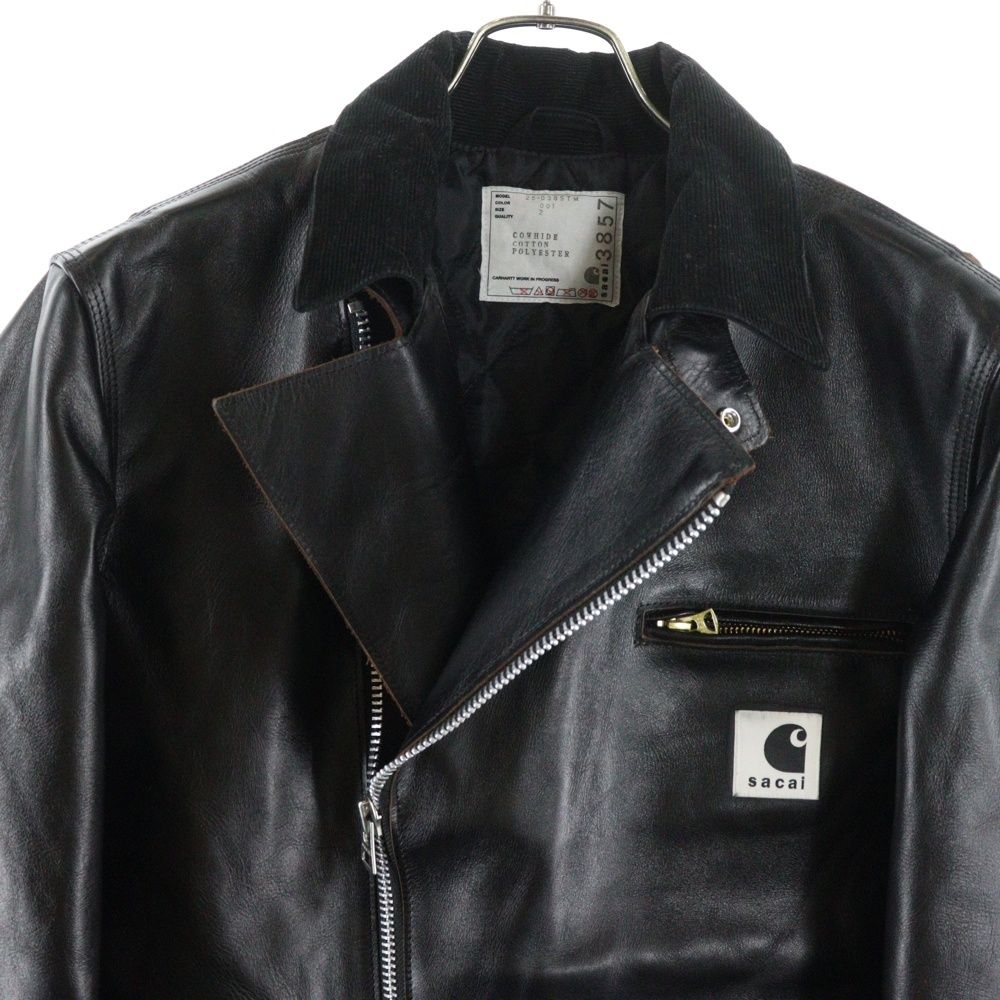 Sacai (サカイ) 25AW ×Carhartt WIP Leather Jacket カーハート
