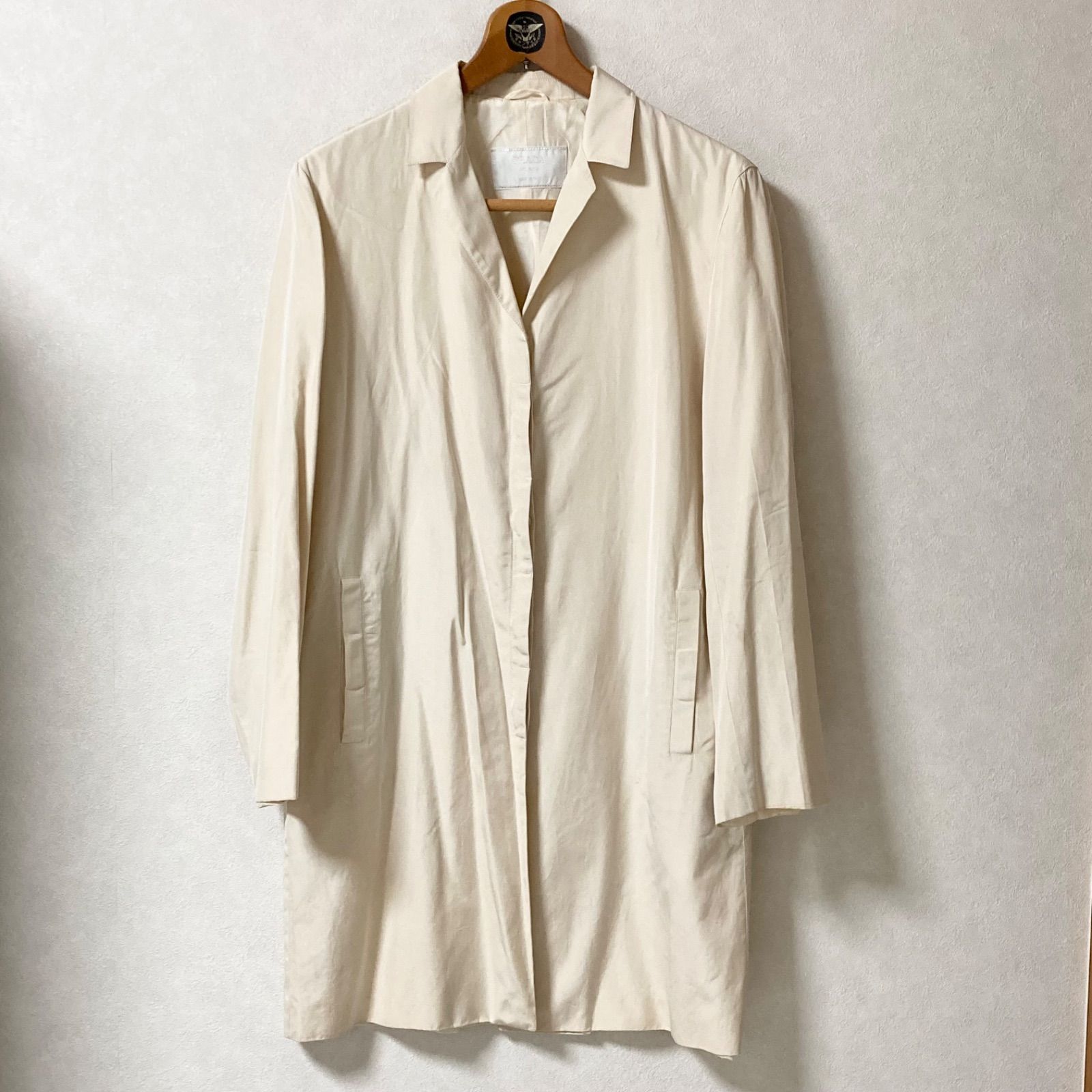 □稀少シルク100%□PRADA プラダ シルク ステンカラーコート