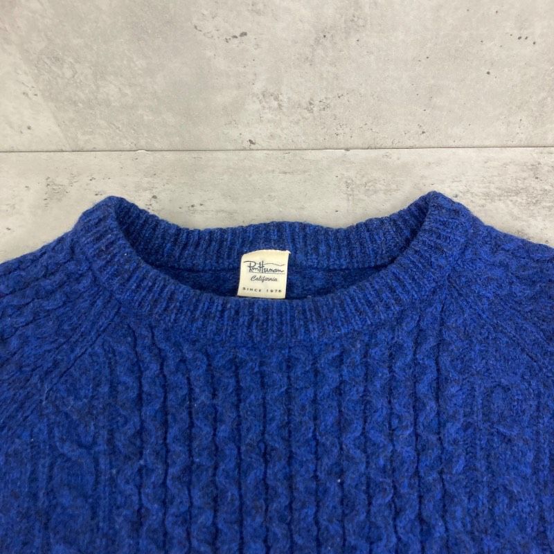 Ron Herman ロンハーマン ケーブルニット セーター XS 青 ブルー