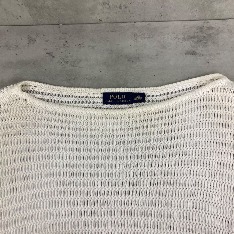 POLO RALPH LAUREN ポロラルフローレン コットン100% 鍵編み メッシュ 