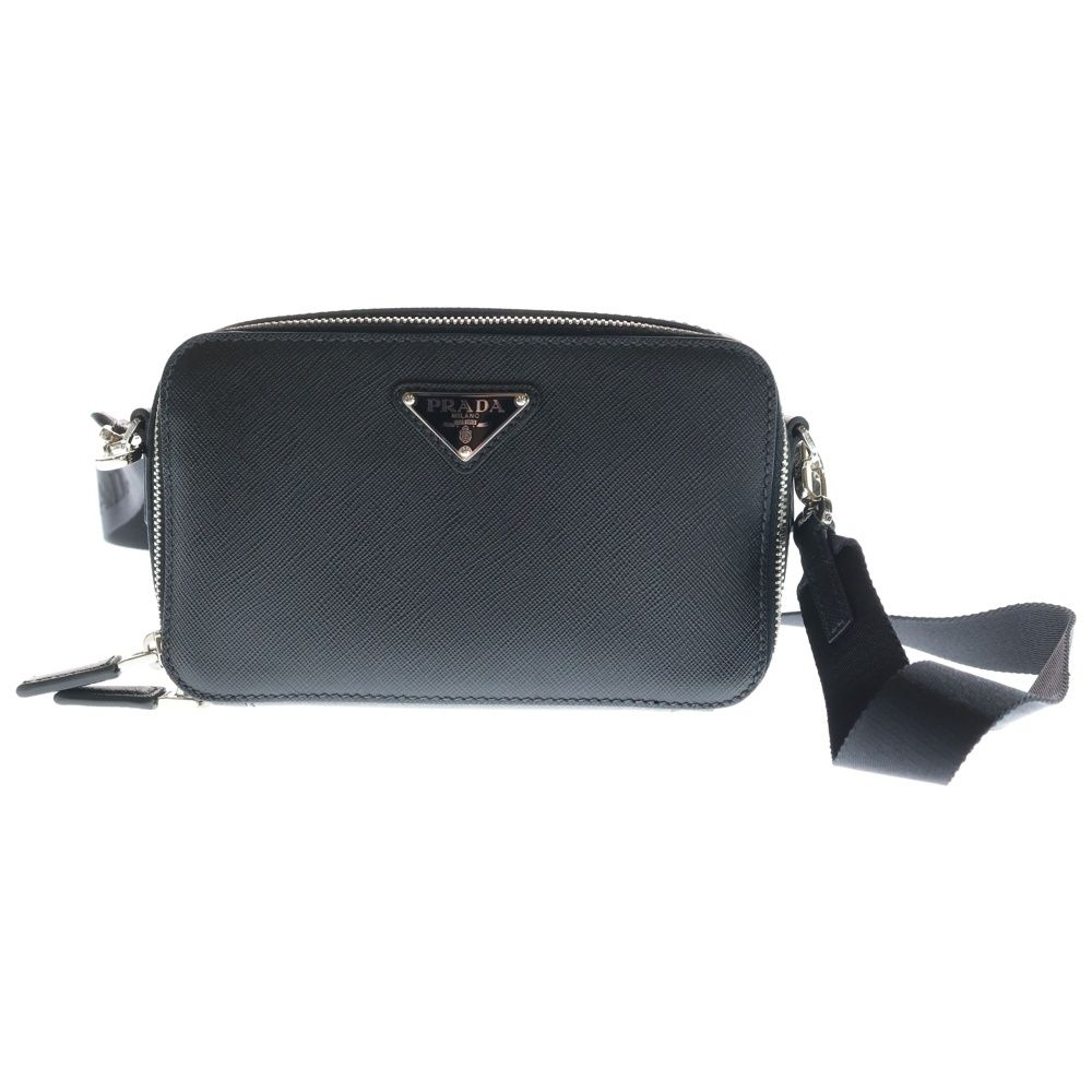 PRADA (プラダ) トライアングルロゴ サフィアーノ レザー ショルダー 
