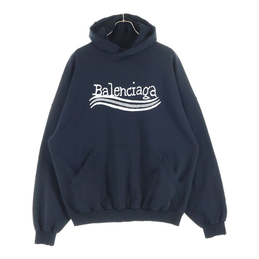 BALENCIAGA (バレンシアガ) 23AW ダメージ加工 フロントロゴ プル