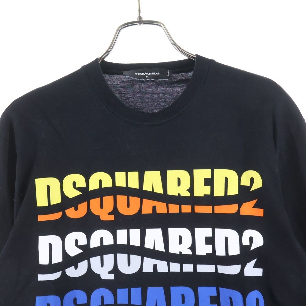 DSQUARED2 (ディースクエアード) フロントロゴプリント長袖Tシャツ