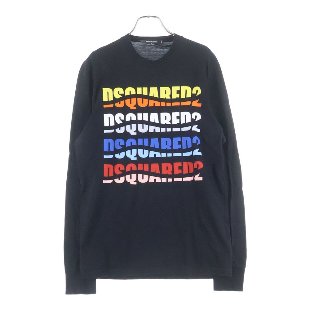 DSQUARED2 (ディースクエアード) フロントロゴプリント長袖Tシャツ