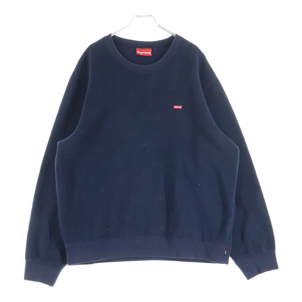 K*a様 y*♩様 Supreme ネイビー クルーネック トレーナー SUPREME (シュプリーム) 18AW Polartec Small Box Crewneck ポーラー