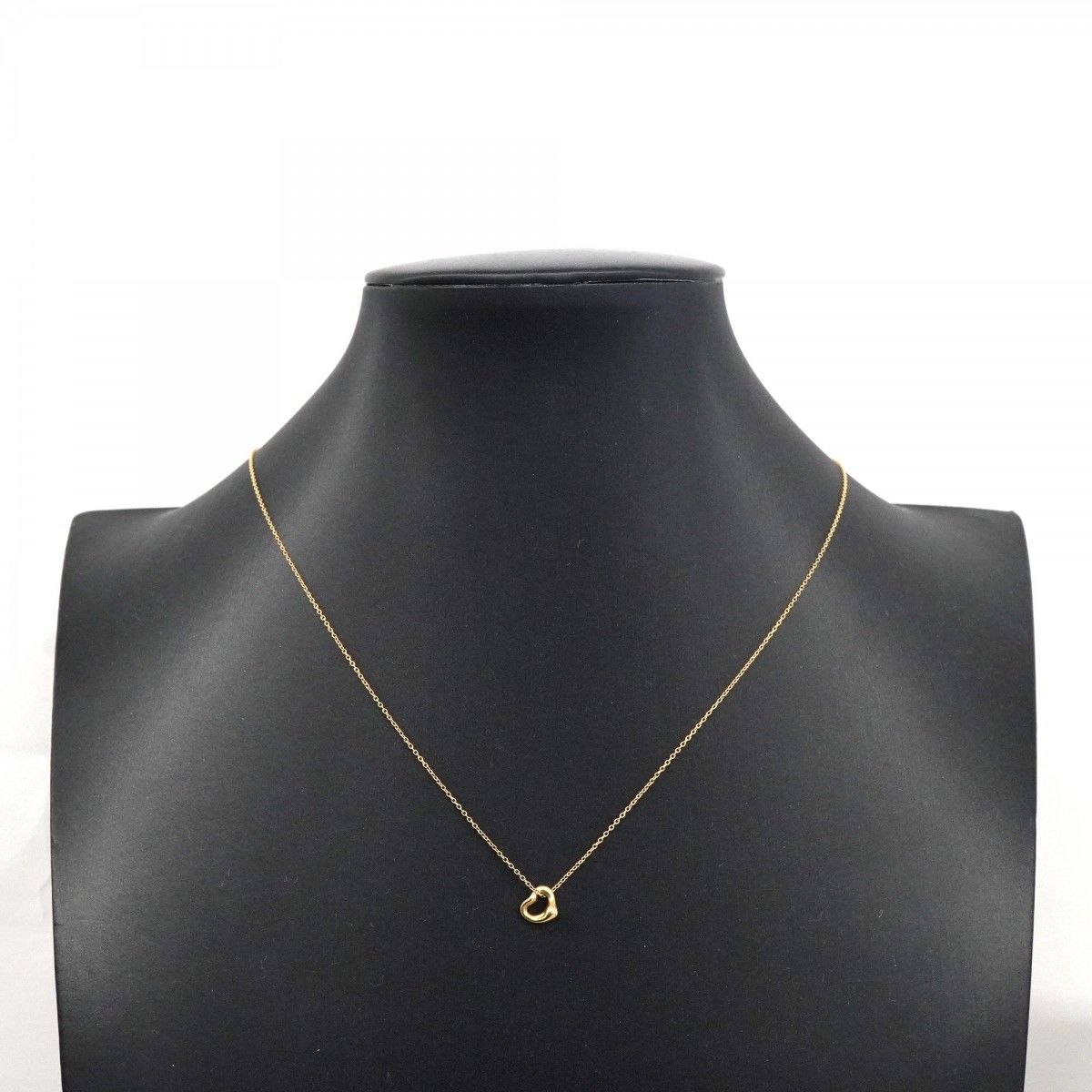 6jab0426】ティファニー ネックレス オープンハート K18YG イエロー