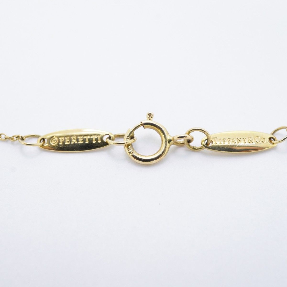 6jab0426】ティファニー ネックレス オープンハート K18YG イエロー