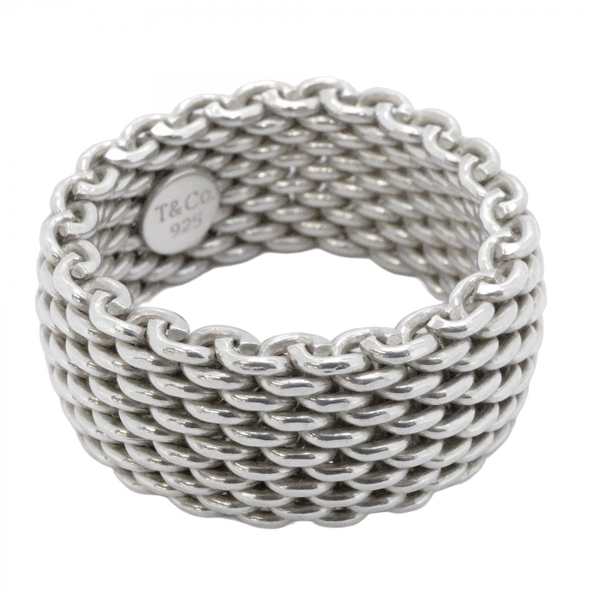 6jab0436-k】ティファニー リング サマセット/メッシュ シルバー925 15