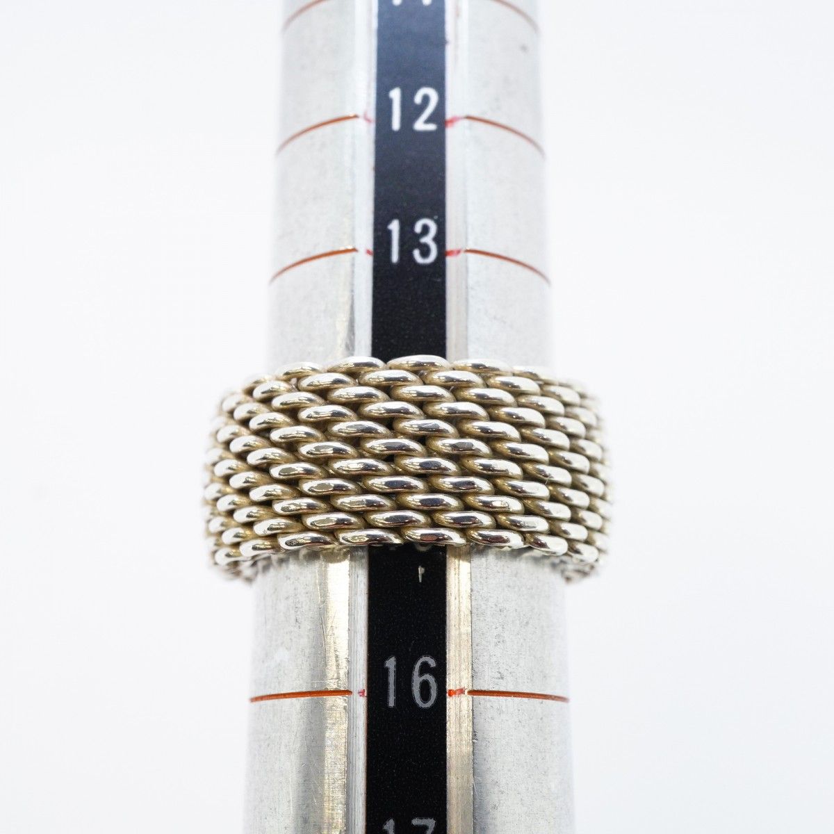 6jab0436-k】ティファニー リング サマセット/メッシュ シルバー925 15