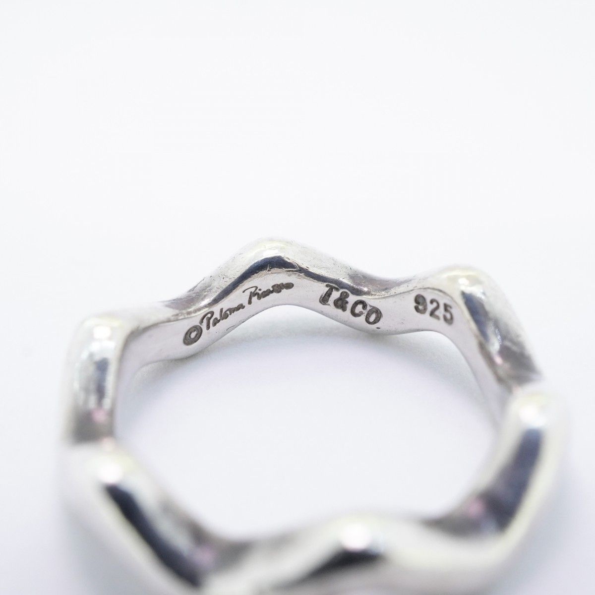 6jab0437-k】ティファニー リング ジグザグ シルバー925 9号【中古