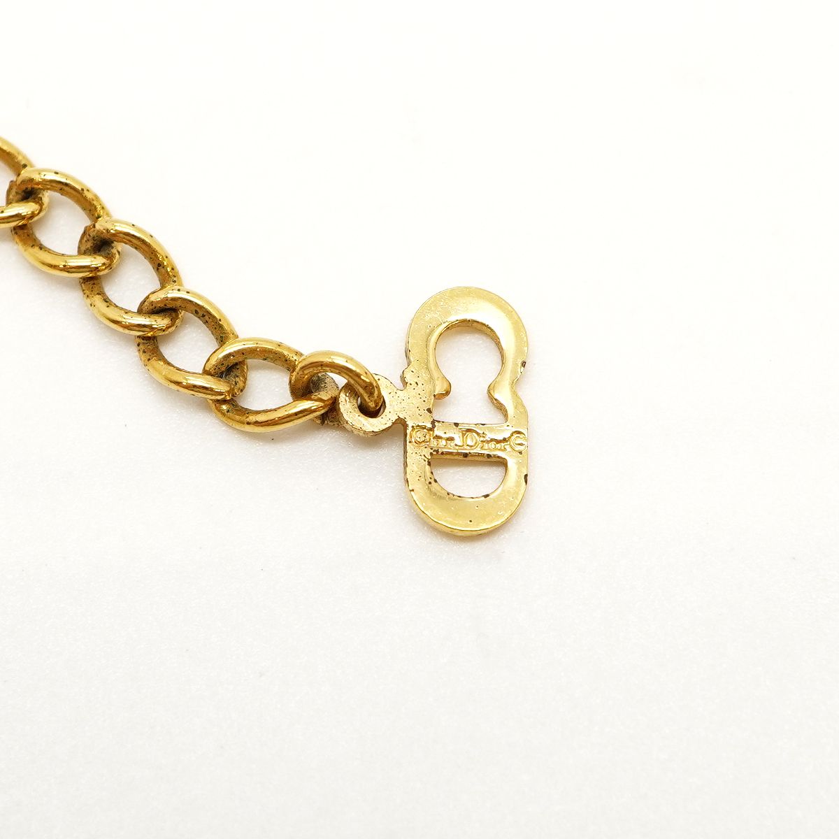 6jab0440-k】クリスチャンディオール ネックレス CDロゴ GPメッキ