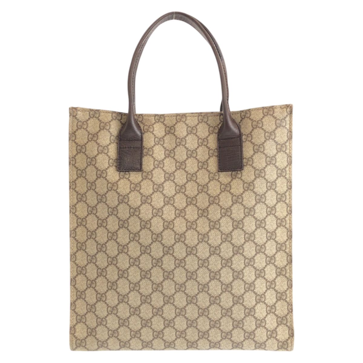 GUCCI グッチ ベージュ ブラウン シルバー金具 GGスプリームキャンバス