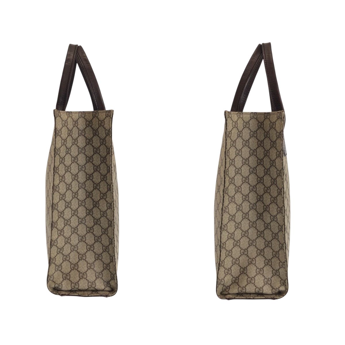 【美品】 GUCCI GGパターン トートバッグ ベージュ シェリー スプリーム GUCCI グッチ ベージュ ブラウン シルバー金具 GGスプリームキャンバス