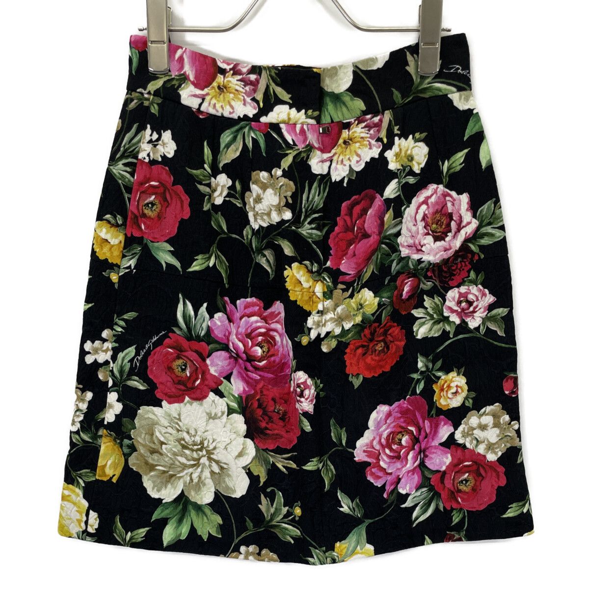 DOLCE&GABBANA ドルチェアンドガッバーナ F4A8DT ﾌﾞﾗｯｸ ｺｯﾄﾝ混 ﾌﾗﾜｰ