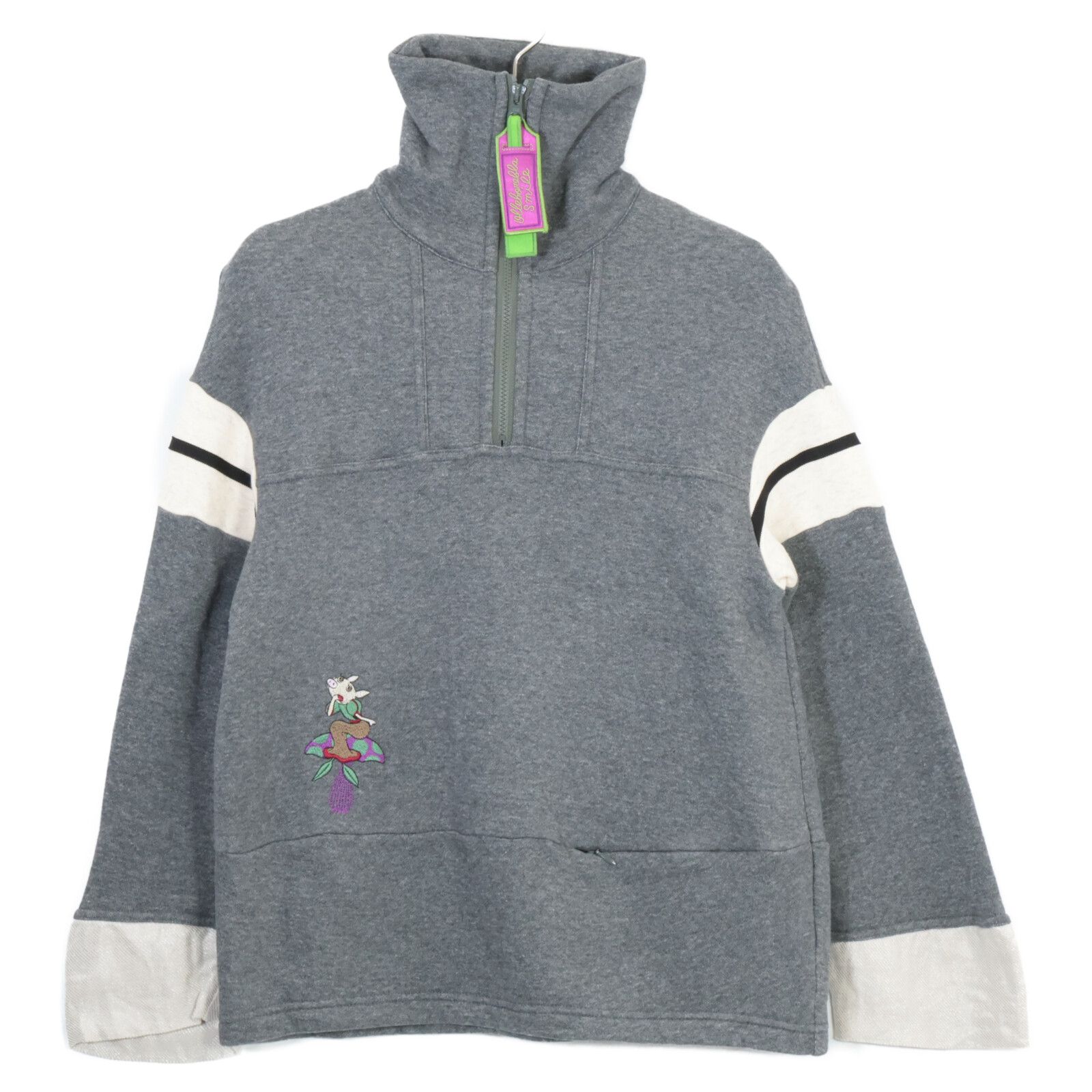 OLLEBOREBLA アルベロベロ 332802 ｸﾞﾚｰ ｺｯﾄﾝ ぶたさん ﾊｰﾌｼﾞｯﾌﾟｽｳｪｯﾄ