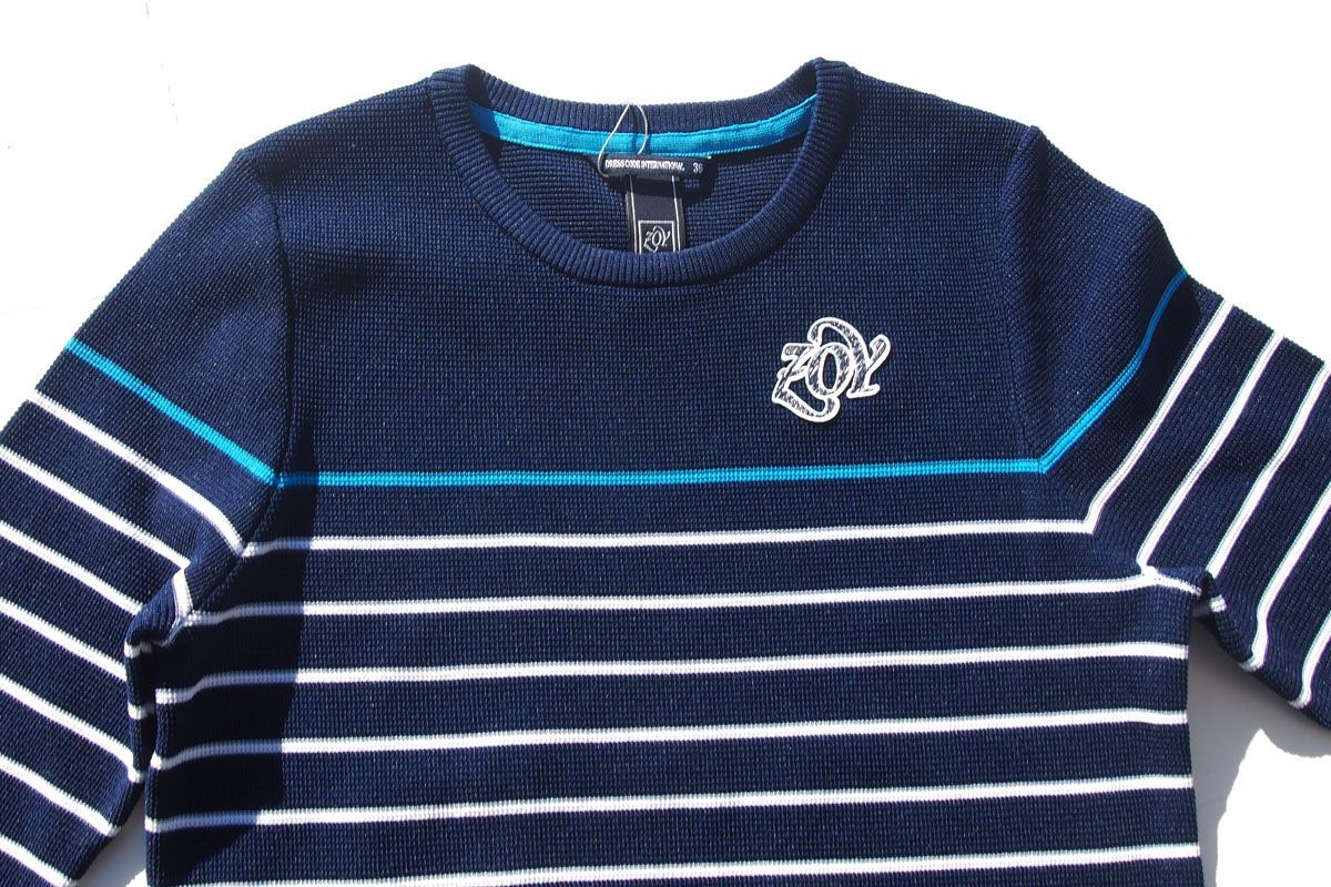 ZOY 新品｜未使用｜ゾーイ｜ZOY｜パネルストライプクルーネックセーター｜レディースゴルフウェア｜ 36 OFFICIAL｜ゾーイ公式サイト