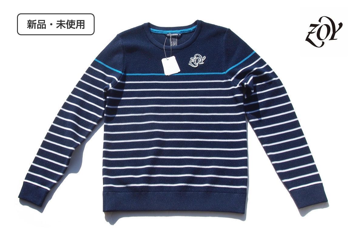 ZOY 新品｜未使用｜ゾーイ｜ZOY｜パネルストライプクルーネックセーター｜レディースゴルフウェア｜ 36 OFFICIAL｜ゾーイ公式サイト