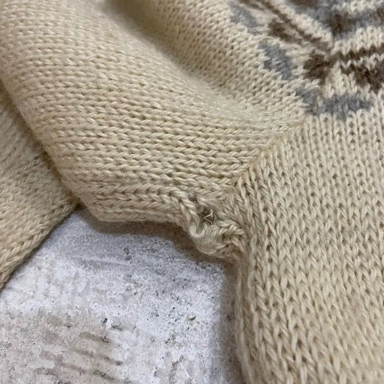 70s PENDLETON / ペンドルトン USA製 フェアアイル柄 V ネック ウール