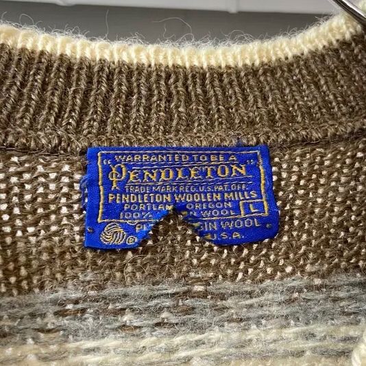 70s PENDLETON / ペンドルトン USA製 フェアアイル柄 V ネック ウール