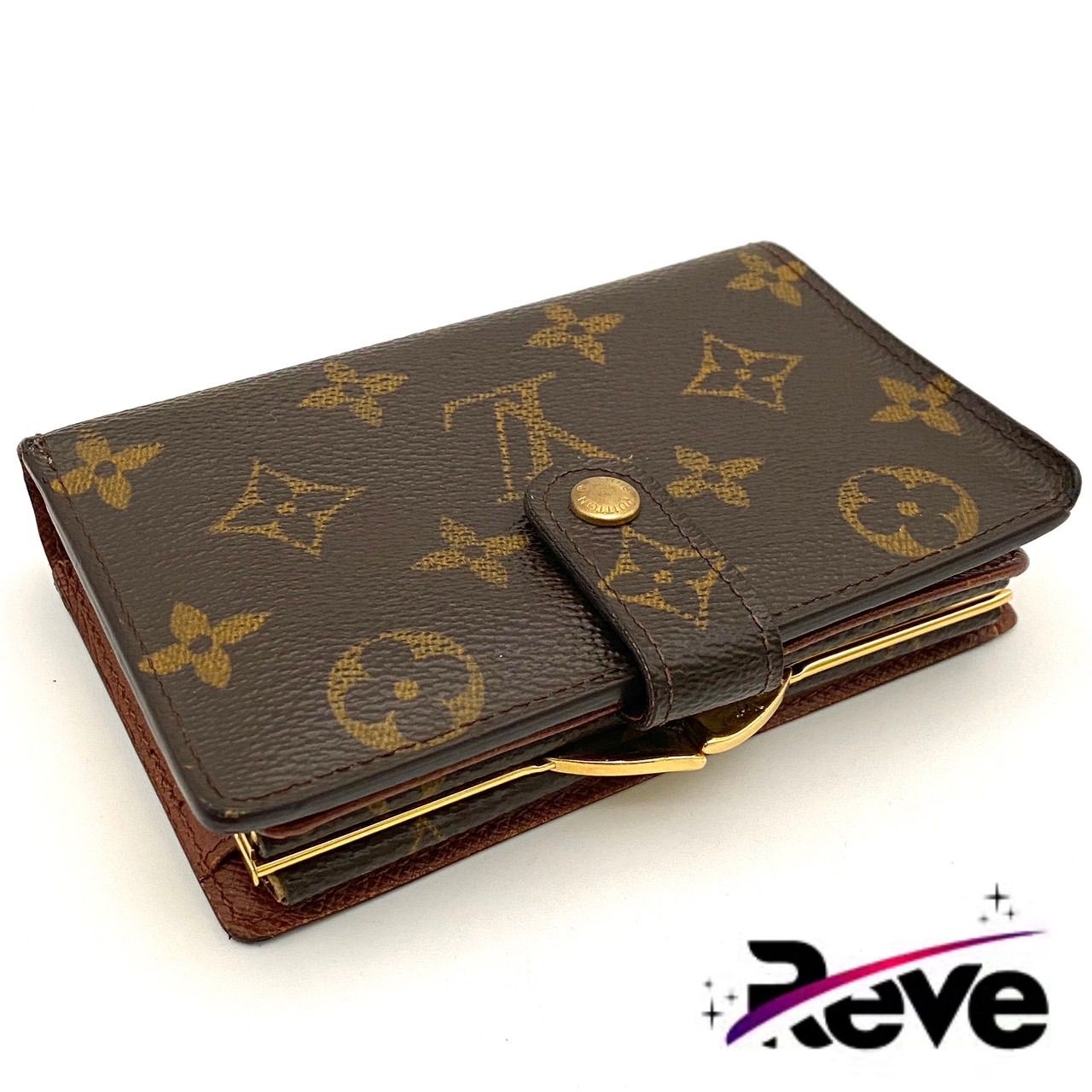 ルイヴィトン モノグラム ヴィエノワ 二つ折り財布 コンパクト がま口