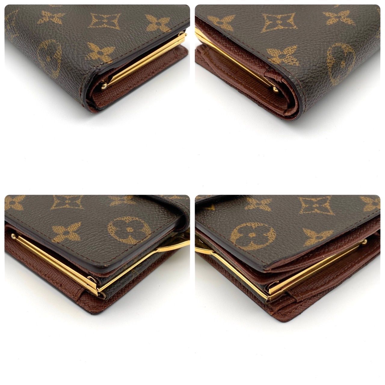 ルイヴィトン モノグラム ヴィエノワ 二つ折り財布 コンパクト がま口