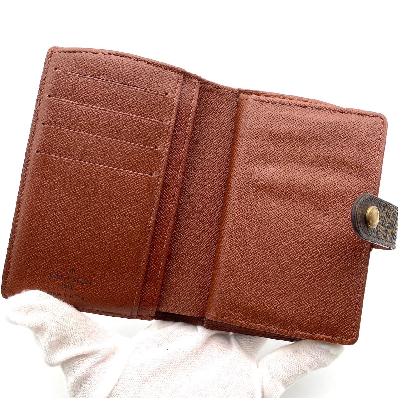ルイヴィトン モノグラム ヴィエノワ 二つ折り財布 コンパクト がま口