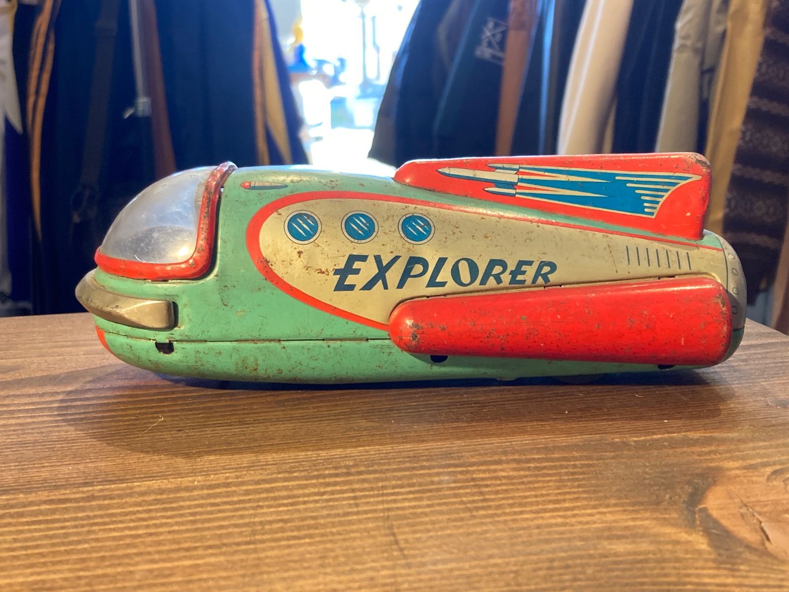 MP081) 増田屋 宇宙船 EXPLORER 前輪欠品 増田屋斉藤貿易 昭和レトロ