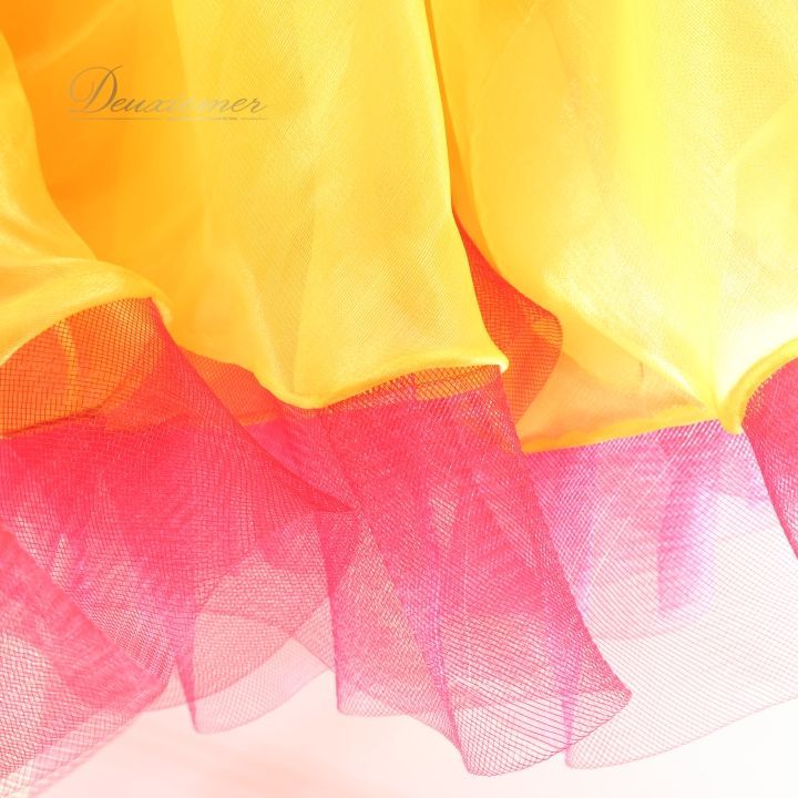 社交ダンス 衣装 スタンダードドレス ワンピース ドレス 黄色 フリル