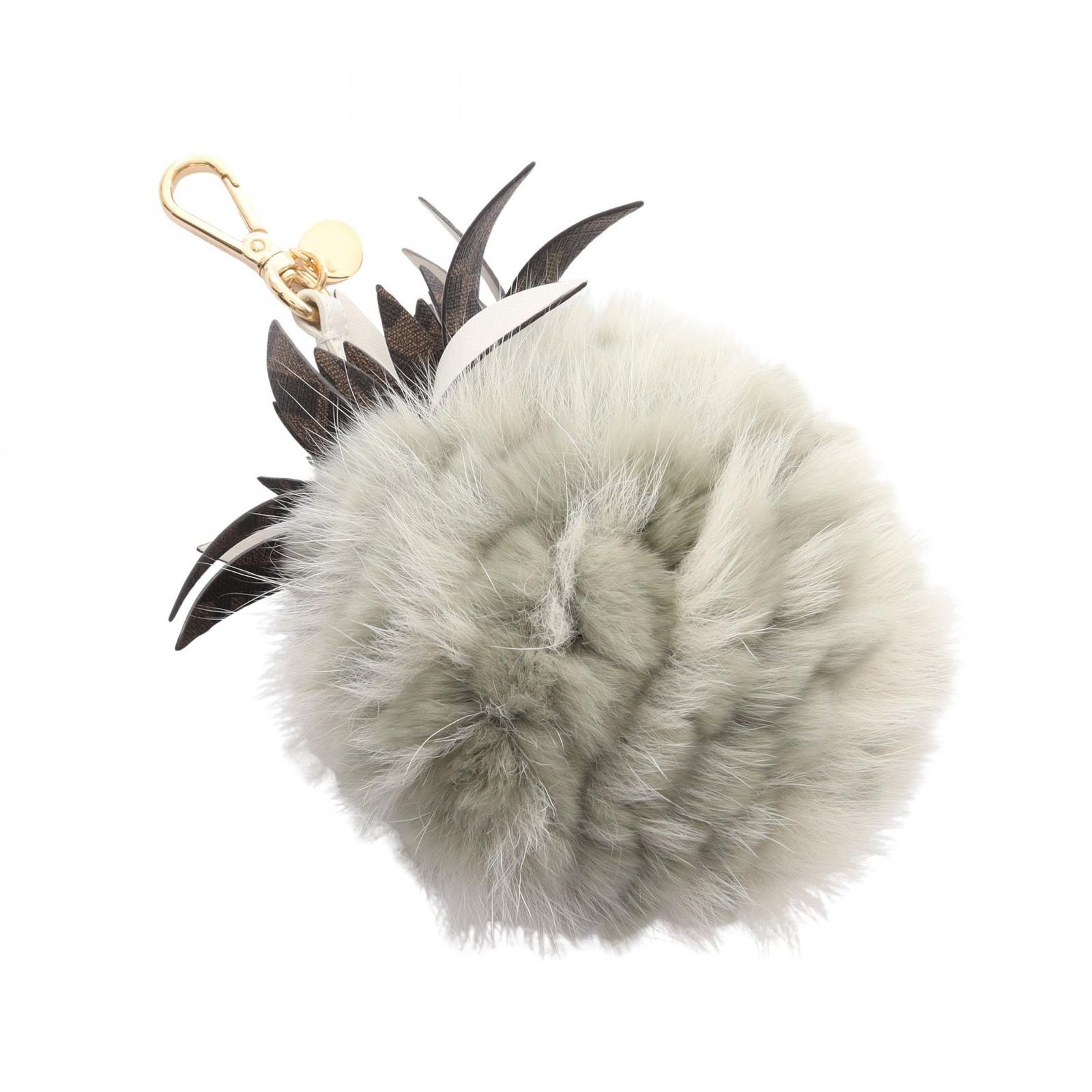 フェンディ FENDI チャーム パイナップル 7AR577 ライトグリーン/オフ