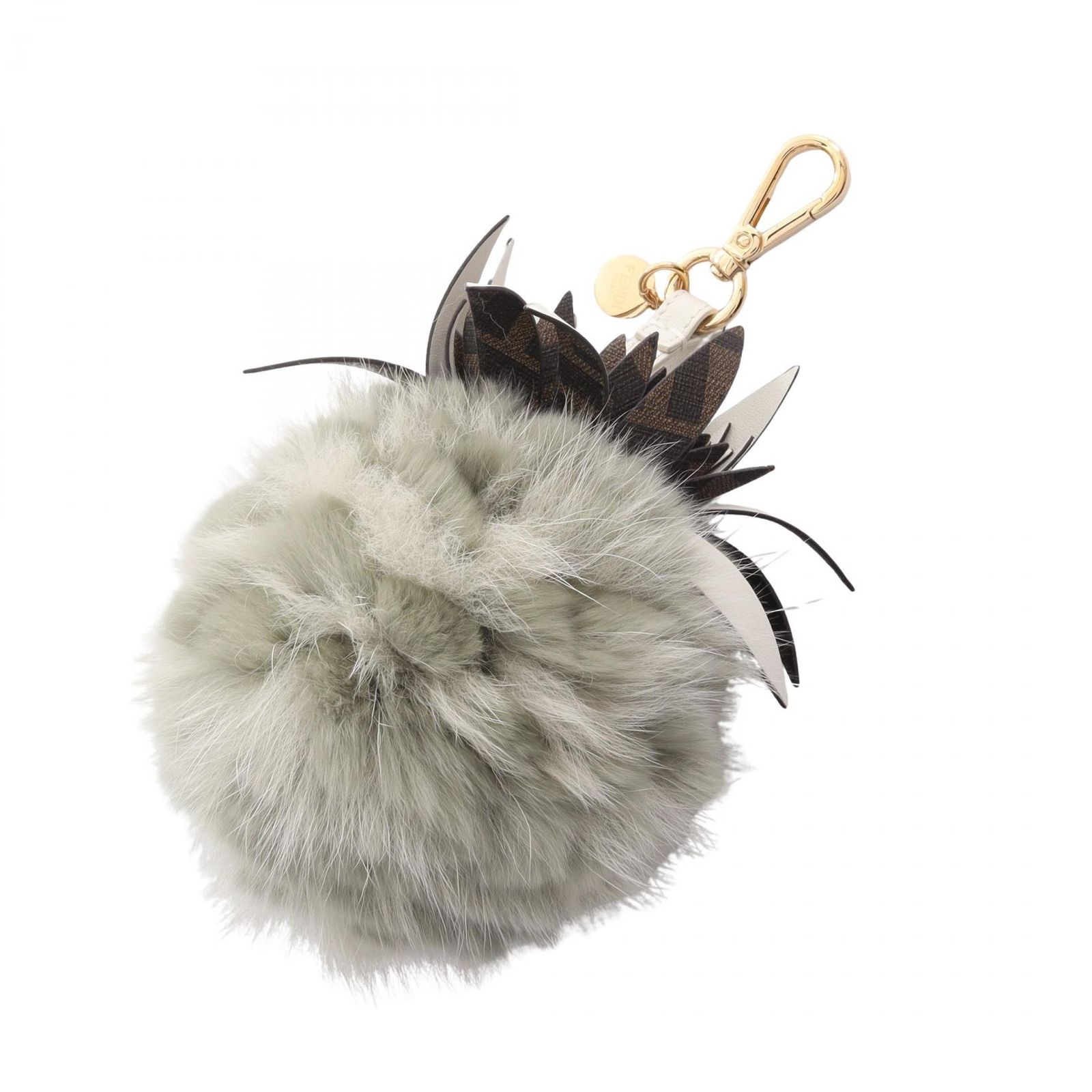 フェンディ FENDI チャーム パイナップル 7AR577 ライトグリーン/オフ
