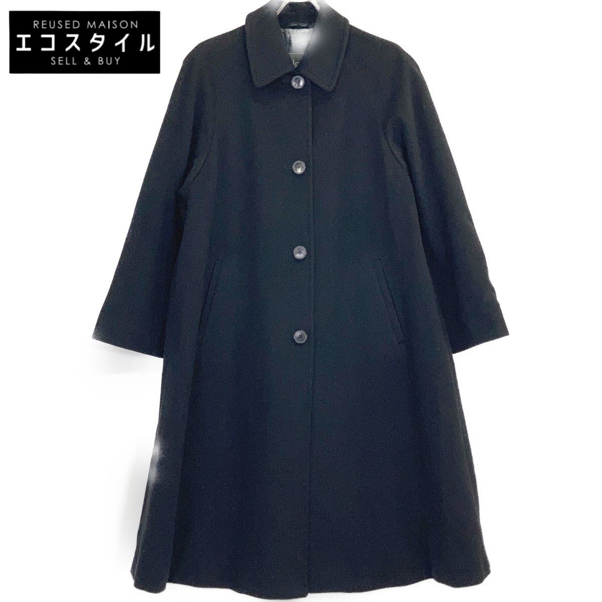HERNO ヘルノ ﾌﾞﾗｯｸ ｶｼﾐﾔ ﾛﾛﾋﾟｱｰﾅ地 裏地ｼﾙｸ総柄 ﾁｪｽﾀｰｺｰﾄ 40 【公式通販】