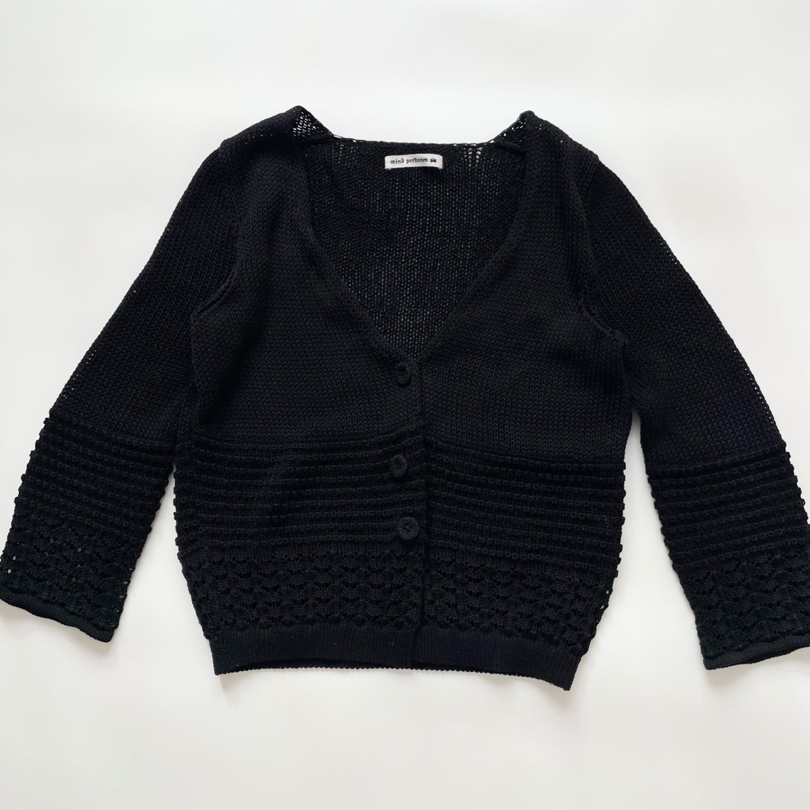mina perhonen ミナ ペルホネン sunny sandy カーディガン ブラック 38