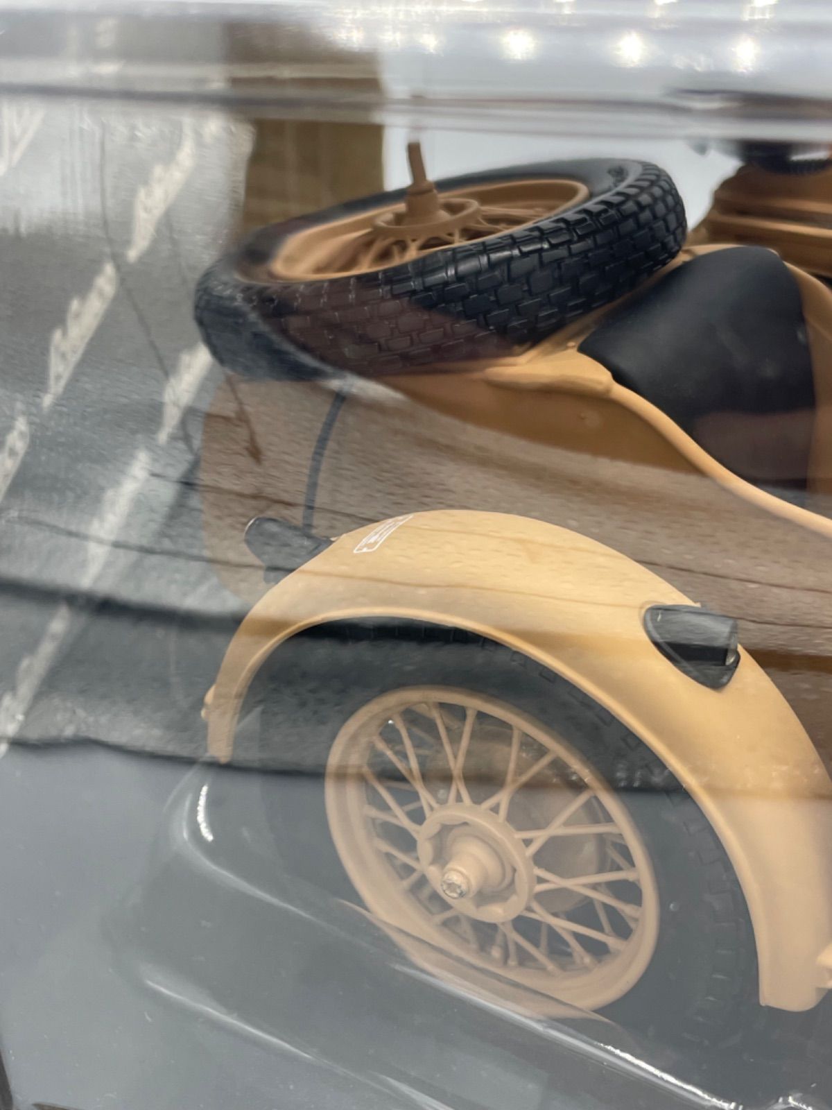 新品未開封 1/10 BMW R75 サイドカー ドイツ アフリカ軍団仕様 Schuco